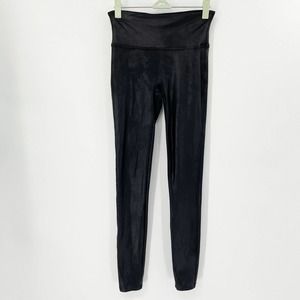 Spanx Ready-To-Wow Faux Leather‎ Ankle Leggings Sz S Black High Waisted Stretch